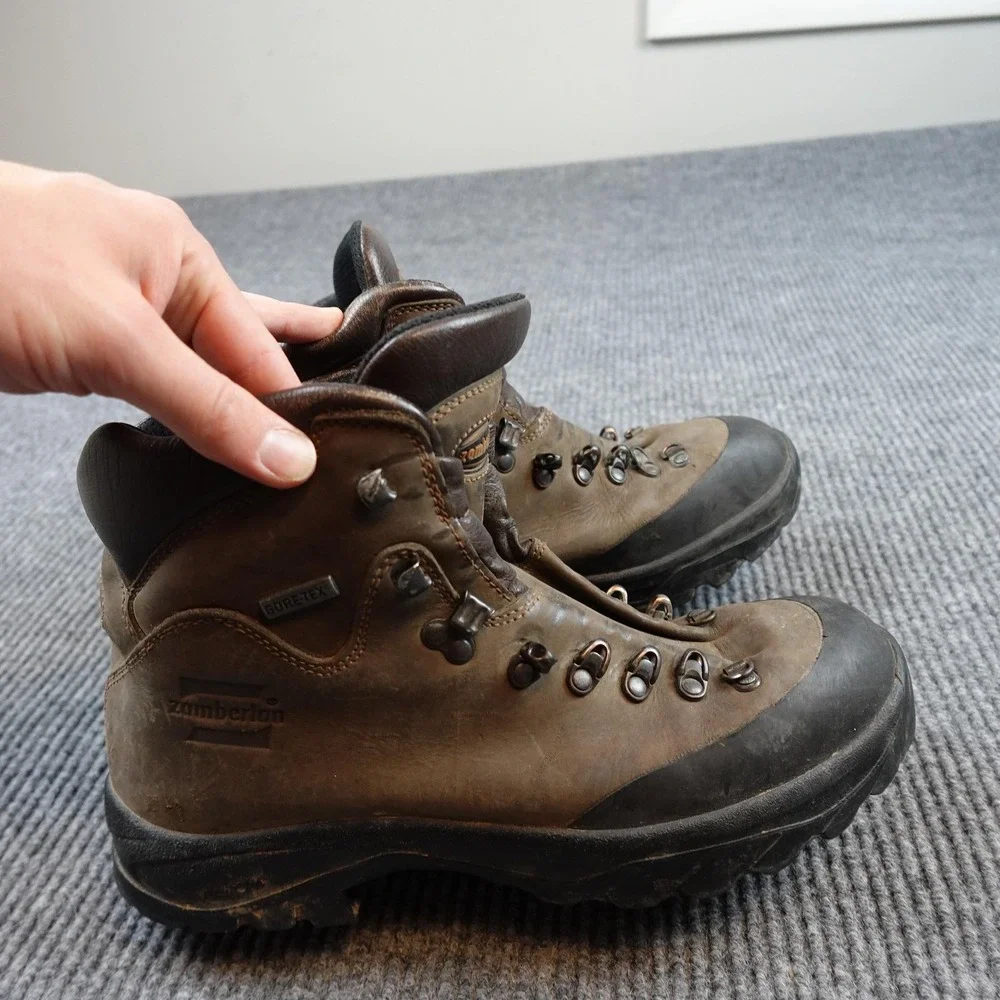 Zamberlan Civetta Boots Mens 10.5 Brown Leather Goretex Vibram Hiking Italy